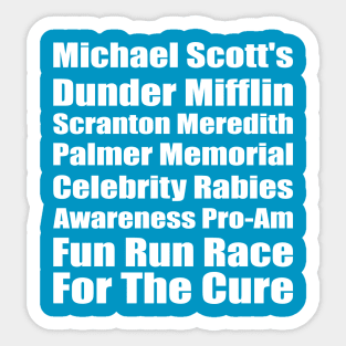 Fun Run Race For the Cure Pocket Sticker